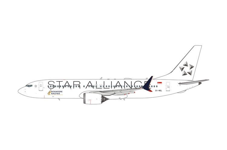 04441 Phoenix Singapore STAR ALLIANCE / シンガポール航空 B737-800MAX 9V-MBL 1:400 完売しました。