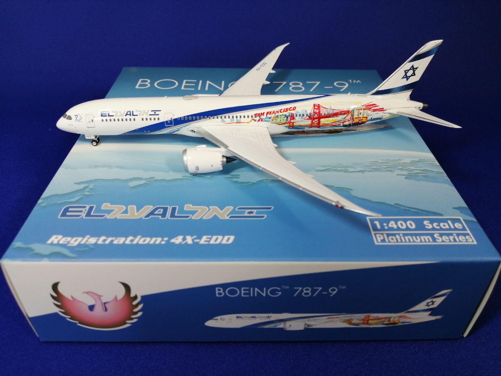 11621 Phoenix ELAL / エル・アル航空 イスラエル B787-9 4X-EDD Las Vegas San Francisco 1:400 完売しました。