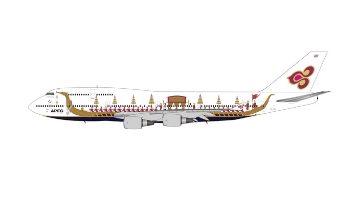 11702 Phoenix Thai / タイ国際航空 Royal Barge タイ・ロイヤルバージ B747-400 HS-TGJ 1:400 完売しました。 Phoenix 1:400 Thai Royal Barge / タイ・ロイヤルバージ 747-400 亜鉛ダイキャスト製