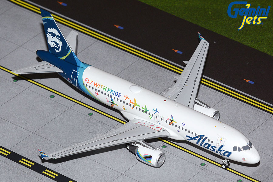 G2ASA1047 GEMINI 200 Alaska / アラスカ航空 A320-200 N854VA Fly With Pride 1:200 完売しました。 GEMINI JETS 1:200 ALASKA AIRLINES / アラスカ航空 A320 亜鉛ダイキャスト製