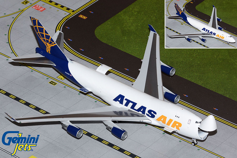 G2GTI931 GEMINI 200 ATLAS B747-400ERF N492MC 開閉選択式 1:200 完売しました。