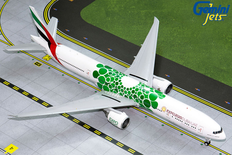 G2UAE799 GEMINI 200 Emirates / エミレーツ航空 B777-300ER Expo2020 Green A6-EPU 1:200 完売しました。 GEMINI JETS 1:200 Emirates / エミレーツ航空 777-300 亜鉛ダイキャスト製