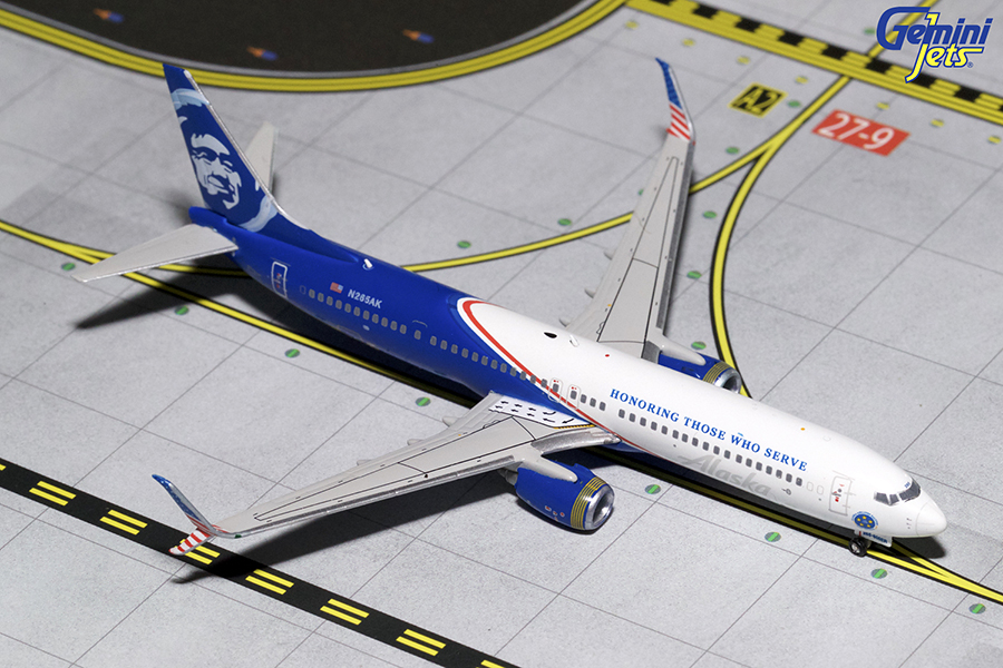 GJ701624 GEMINI JETS Alaska / アラスカ航空 B737-900ER Honoring Those Who Serve N265AK 1:400 完売しました。 GEMINI JETS 1:400 ALASKA AIRLINES / アラスカ航空 737-900 亜鉛ダイキャスト製
