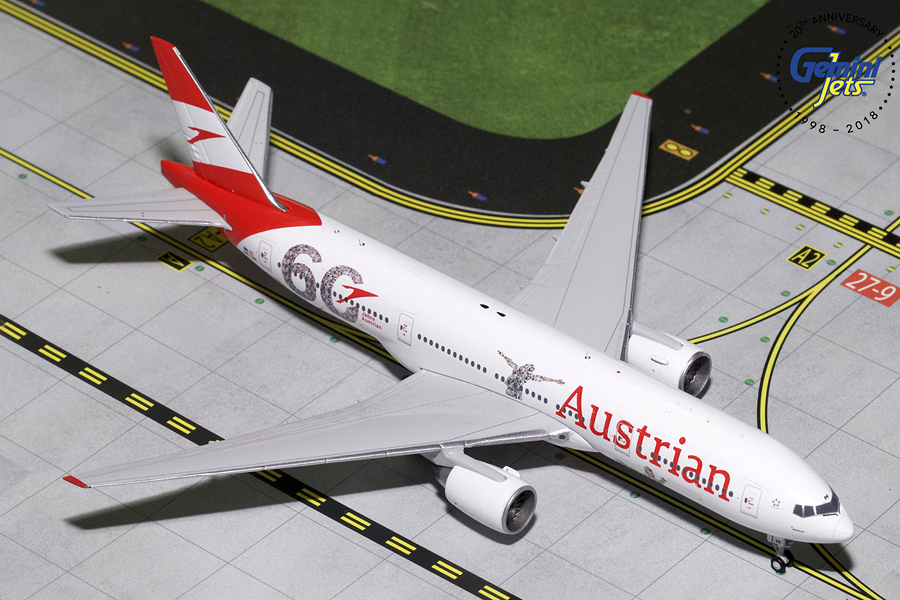 GJAUA1814 GEMINI JETS Austrian / オーストリア航空 B777-200 OE-LPF 60th Ann 1:400 完売しました。 GEMINI JETS 1:400 Austrian Airlines / オーストリア航空 777-200 亜鉛ダイキャスト製