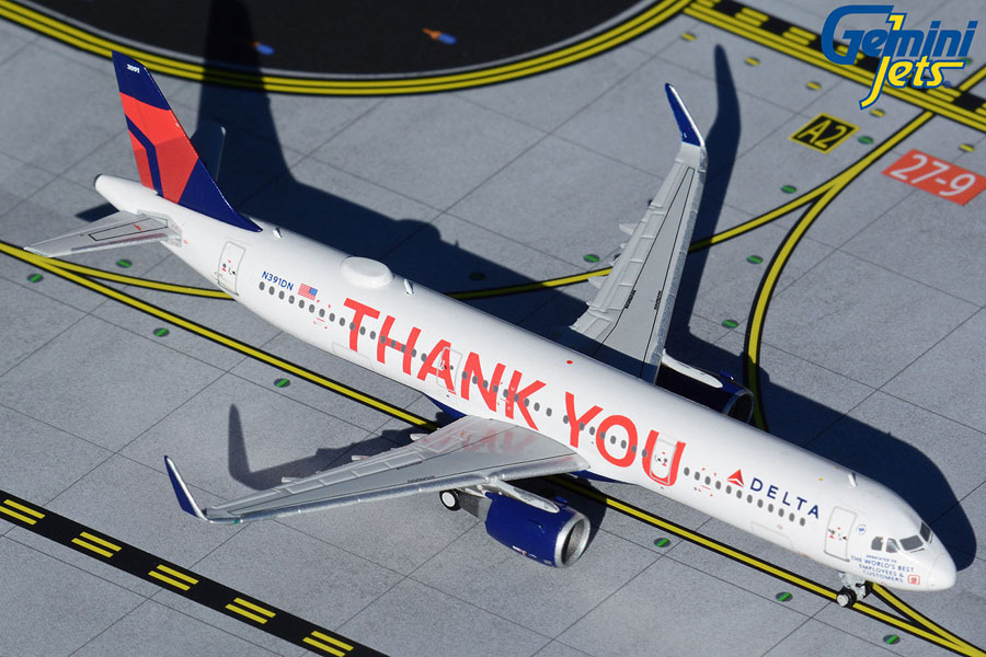 GJDAL1927 GEMINI JETS Delta / デルタ航空 A321neo N391DN Thank You livery 1:400 メーカー完売