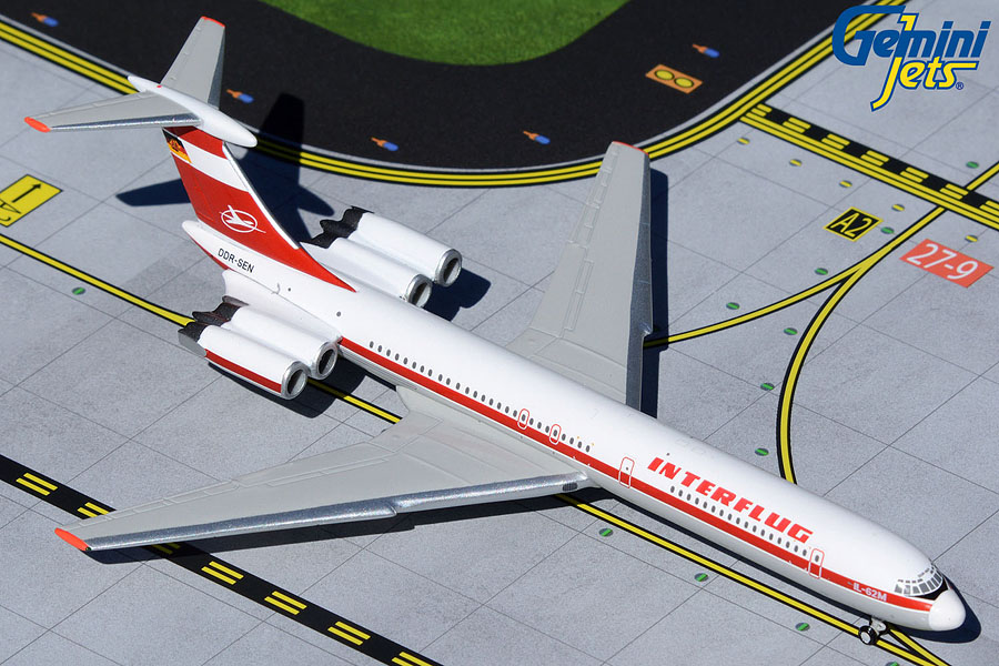 GJIFL1801 GEMINI JETS Interflug / インターフルーク IL-62M DDR-SEN 1:400 完売しました。