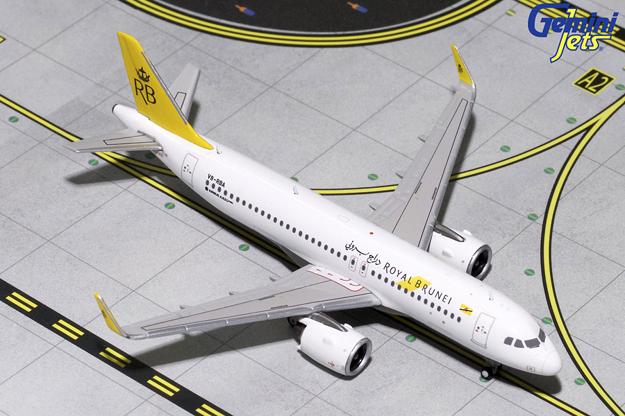 GJRBA1717 GEMINI JETS Royal Brunei / ロイヤルブルネイ航空 A320neo V8-RBA 1:400 完売しました。 GEMINI JETS 1:400 Royal Brunei Airlines / ロイヤルブルネイ航空 A320neo 亜鉛ダイキャスト製