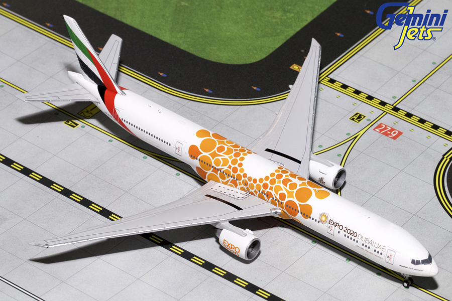 GJUAE1816 GEMINI JETS Emirates / エミレーツ航空 B777-300ER A6-EPO Orange Expo2020 1:400 完売しました。 GEMINI JETS 1:400 Emirates / エミレーツ航空 777-300 亜鉛ダイキャスト製