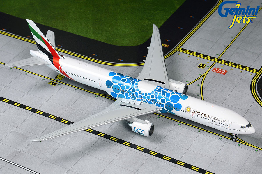 GJUAE1834 GEMINI JETS Emirates / エミレーツ航空 Blue Expo2020 B777-300ER A6-EPK 1:400 完売しました。 GEMINI JETS 1:400 Emirates / エミレーツ航空 777-300 亜鉛ダイキャスト製