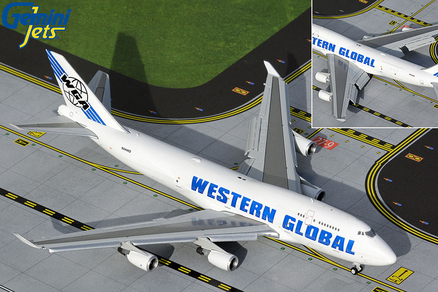 GJWGN2015F GEMINI JETS Western Global Airlines / ウエスタン・グローバル・エアラインズ B747-400BCF Flaps Down 1:400 GEMINI JETS 1:400 Western Global Airlines / ウエスタン グローバル エアラインズ 747-400F 亜鉛ダイキャスト製