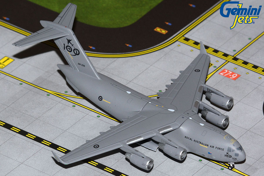 GMRAA109 GEMINI MACS オーストラリア空軍 C-17A A41-206 RAAR 100th logo 1:400 完売しました。 GEMINI JETS 1:400 RAAF / Royal Australian Air Force / 王立オーストラリア空軍 C-17 グローブマスターIII 亜鉛ダイキャスト製
