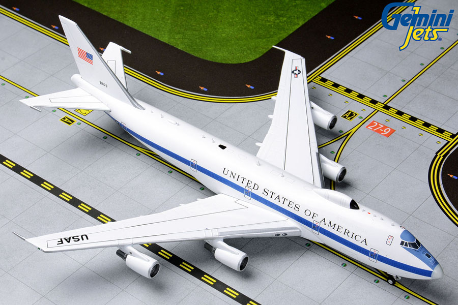 GMUSA083 GEMINI MACS USAF / アメリカ空軍 E-4B 73-1676 1:400 完売しました。 GEMINI JETS 1:400 USAF U.S. Air Force / アメリカ空軍 E-4 (747-200B) ナイトウォッチ 亜鉛ダイキャスト製