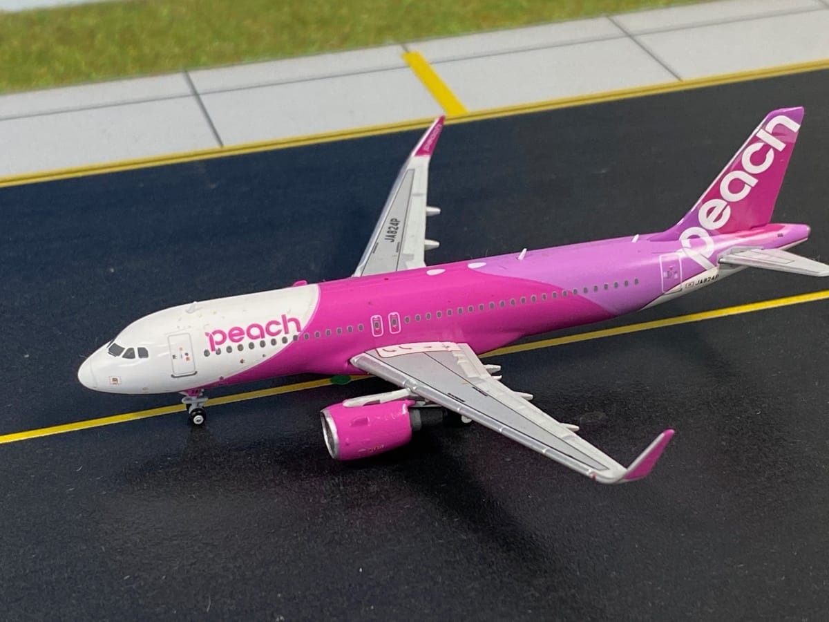 MM40006 GEMINI JETS PEACH / ピーチ A320 JA824P 1:400 完売しました。