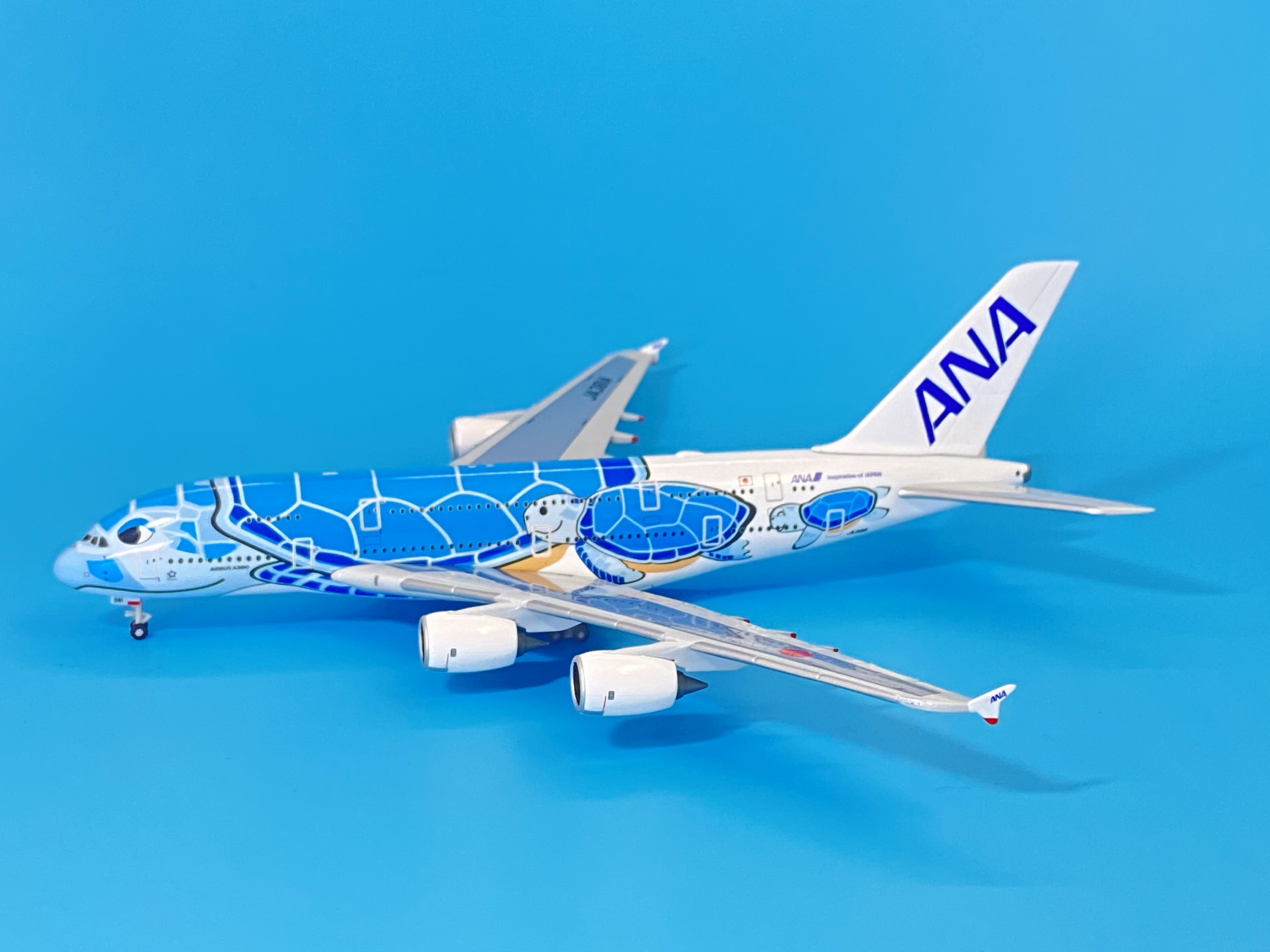 NH40099 全日空商事特注品 ANA A380 ブルー JA381A 1:400 完売しました。 全日空商事 1:400 ANA All Nippon Airways / 全日空 A380 亜鉛ダイキャスト製