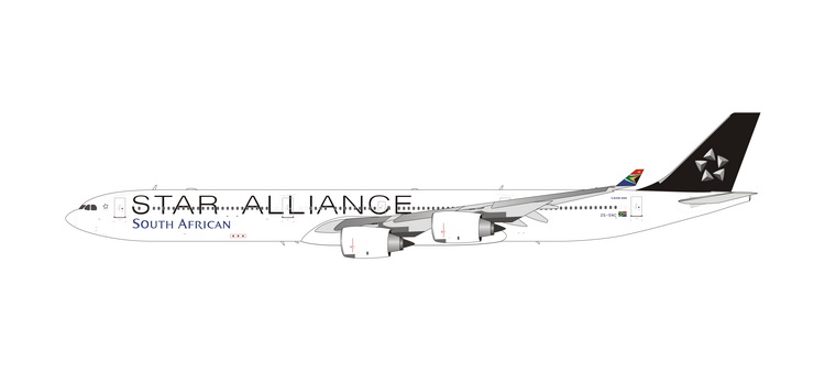 11744 Phoenix South African / 南アフリカ航空 STAR ALLIANCE A340-600 ZS-SNC 1:400 完売しました。 Phoenix 1:400 South African Airways / 南アフリカ航空 A340-600 亜鉛ダイキャスト製