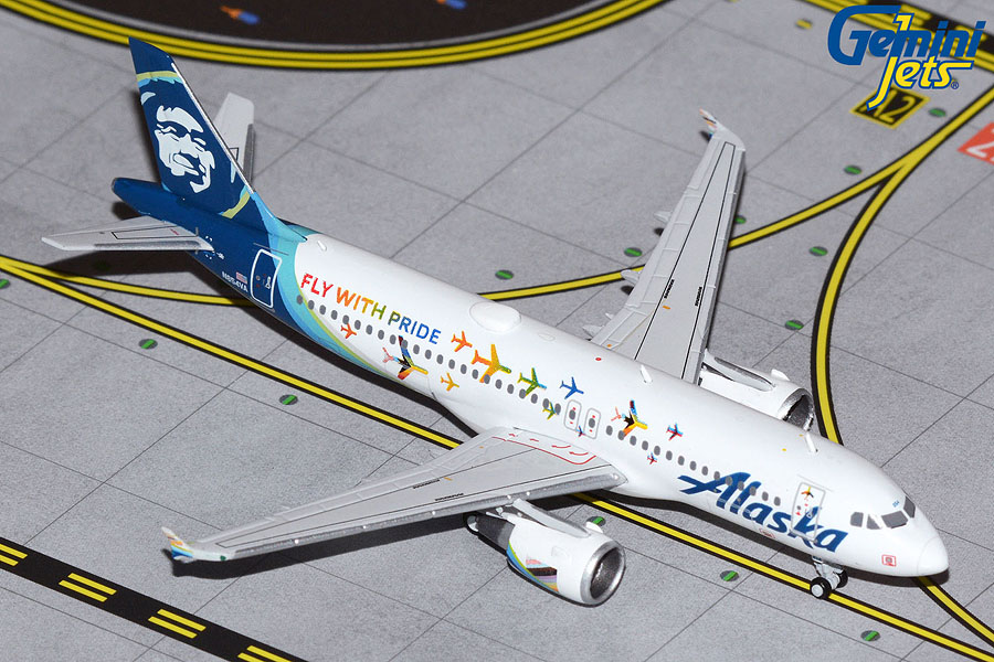 GJASA2042 GEMINI JETS Alaska / アラスカ航空 A320-200 N854VA Fly With Pride 1:400 メーカー完売