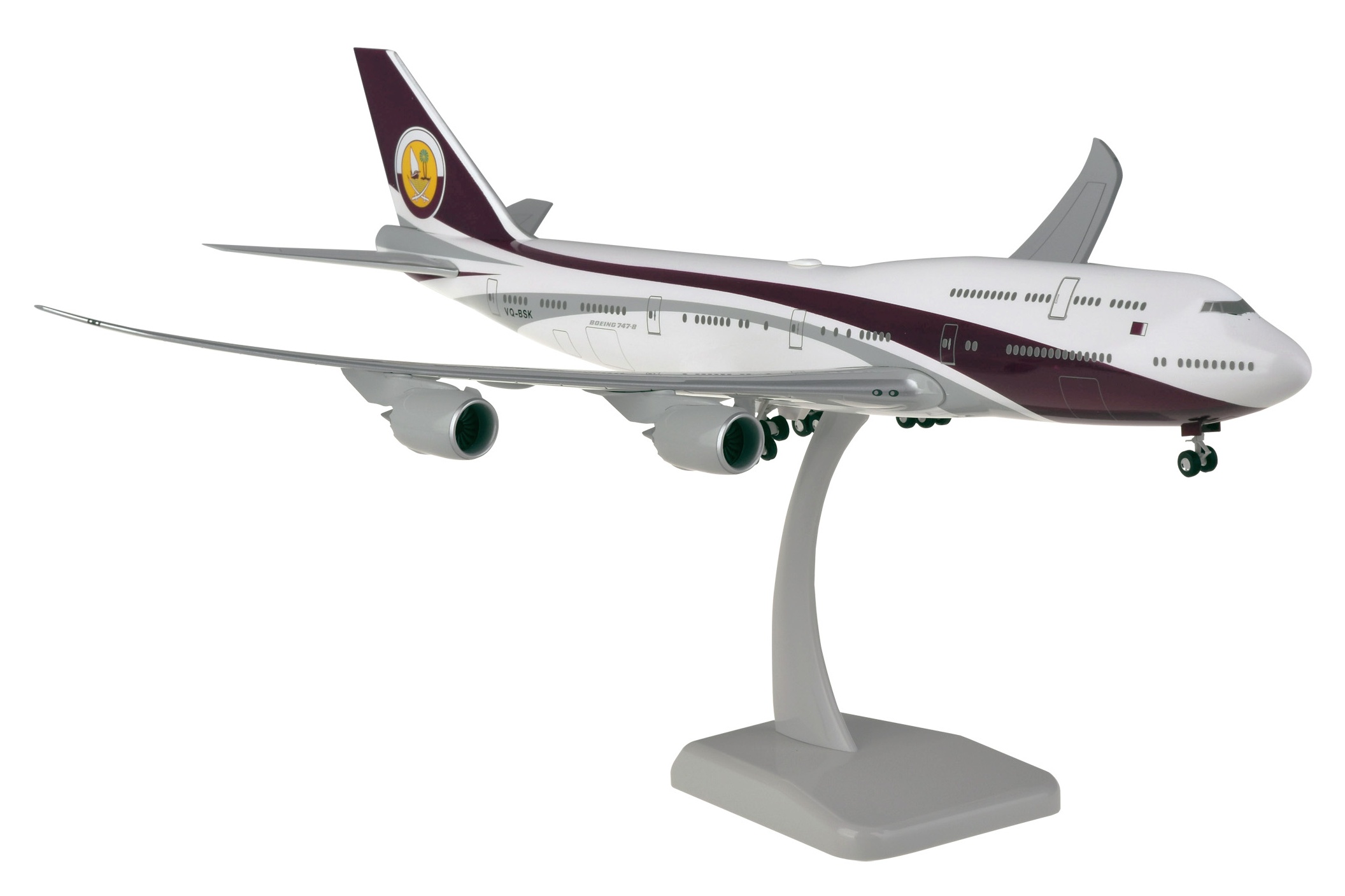 11700GR Hogan Qatar Amiri Flight / カタール政府専用機 B747-8 VQ-BSK 1:200 完売しました。