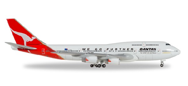 500609-001 Herpa Qantas / カンタス航空 B747-400 We Go Further VH-OJA 1:500 完売しました。 Herpa 1:500 Qantas Airways / カンタス航空 747-400 亜鉛ダイキャスト製