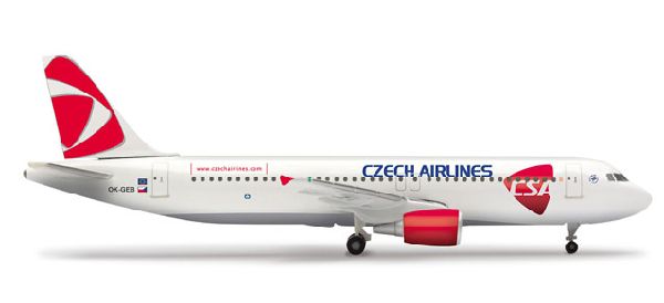 509565B Herpa CSA / チェコ航空 A320 OK-GEB 1:500 完売しました。 Herpa 1:500 CSA Czechoslovak Airlines / チェコ航空 A320 亜鉛ダイキャスト製