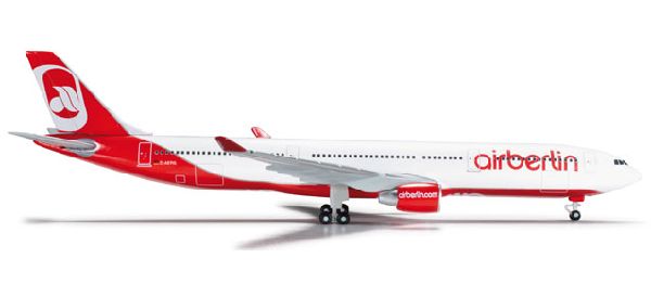 524056B Herpa Air Berlin / エアベルリン A330-300 1:500 メーカー完売 Herpa 1:500 Air Berlin / エア・ベルリン A330-300 亜鉛ダイキャスト製
