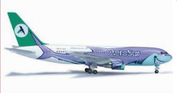 524643 Herpa Club Model AEROSUR Shark / アエロスール航空 B767-200 CP-2659 1:500 完売しました。 Herpa 1:500 AeroSur / アエロスール航空 767-200 亜鉛ダイキャスト製