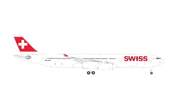 524971-001 Herpa SWISS / スイス航空 A340-300 HB-JMH 1:500 完売しました。 Herpa 1:500 SWISS / スイス航空 A340-300 亜鉛ダイキャスト製