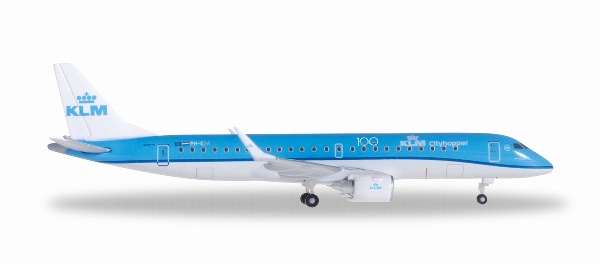 527101-001 Herpa KLM Cityhopper / ＫＬＭオランダ航空 KLMシティホッパー Embraer E190 100jaar 1:500 メーカー完売 Herpa 1:500 KLM Cityhopper / KLMシティホッパー E190 亜鉛ダイキャスト製