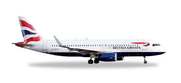 528313 Herpa British Airways A320 G-EUYU 1:500 完売しました。 Herpa 1:500 British Airways / 英国航空 ブリティッシュ・エアウェイズ A320 亜鉛ダイキャスト製