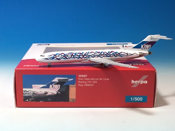 529587 Herpa KIWI INTERNATIONAL / キウイ インターナショナル B727-200 1:500 メーカー完売 Herpa 1:500 KIWI INTERNATIONAL / キウイ インターナショナル 727-200 亜鉛ダイキャスト製