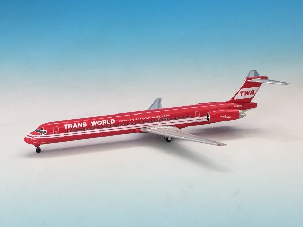 530323 Herpa CLUB MODEL TWA / ＴＷＡ トランス・ワールド航空 MD-83 1:500 メーカー完売 Herpa 1:500 TWA Trans World Airlines / トランス・ワールド航空 MD-80 亜鉛ダイキャスト製