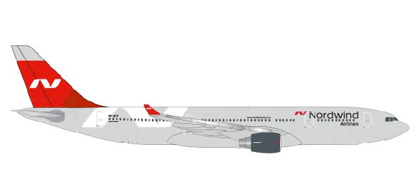 531771 Herpa Nordwind / ノードウィンド航空 A330-200 VP-BYV 1:500 完売しました。 Herpa 1:500 Nordwind Airlines / ノードウィンド航空 A330-200 亜鉛ダイキャスト製