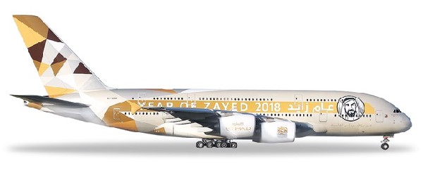 531948 Herpa ETIHAD AIRWAYS / エティハド航空 A380-800 Year of Zayed A6-APH 1:500 メーカー完売 Herpa 1:500 ETIHAD AIRWAYS / エティハド航空 A380 亜鉛ダイキャスト製