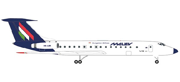 532914 Herpa Malev Hungarian / マレーヴ・ハンガリー航空 マレブ ハンガリー Tu-134 1:500 メーカー完売 Herpa 1:500 Malev Hungarian Airlines / マレーヴ・ハンガリー航空/マレブ ハンガリー Tu-134 亜鉛ダイキャスト製