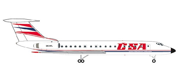 532945 Herpa CSA / チェコ航空 Tu-134 OK-HFL 1:500 お取り寄せ