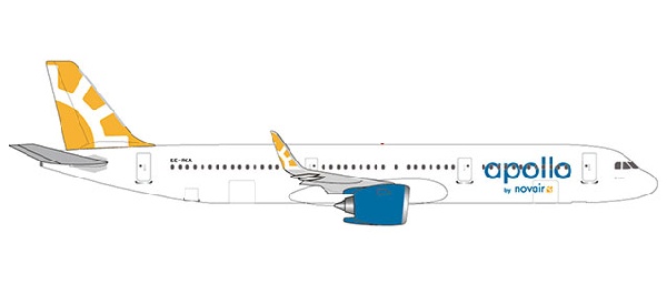 533065 Herpa Novair apollo / ノブエア A321neo SE-RKA 1:500 Herpa 1:500 Novair apollo / ノブエア A321neo 亜鉛ダイキャスト製
