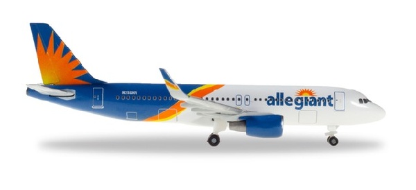 533140 Herpa Allegiant Air / アレジアント・エア A320 N256NV 1:500 完売しました。 Herpa 1:500 ALLEGIANT AIR / アレジアント航空 A320 亜鉛ダイキャスト製