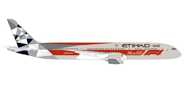 533263 Herpa ETIHAD AIRWAYS / エティハド航空 B787-9 A6-BLV Abu Dhabi Grand Prix 1:500 完売しました。 Herpa 1:500 ETIHAD AIRWAYS / エティハド航空 787-9 亜鉛ダイキャスト製