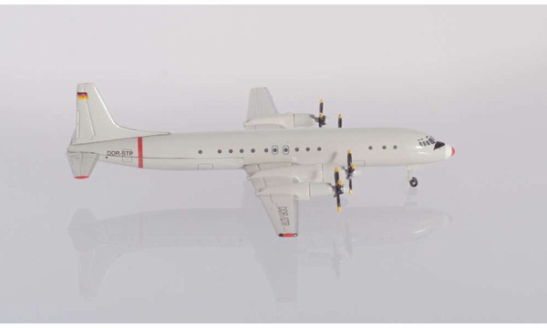 533331 Herpa Interflug / インターフルグ　インターフルーク IL-18 DDR-STP Gray Mouse 1:500 メーカー完売