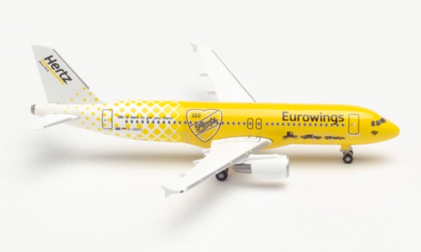 533560 Herpa Eurowings / ユーロウイングス Hertz 100 jahre A320 D-ABDU 1:500 完売しました。