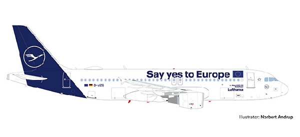 533614 Herpa Lufthansa / ルフトハンザドイツ航空 A320 Say yes to Europe D-AIZG 1:500 完売しました