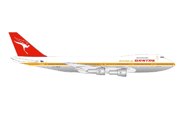 534482 Herpa Qantas / カンタス航空 B747-200 City of Melbourne VH-EBB 1:500 完売しました。