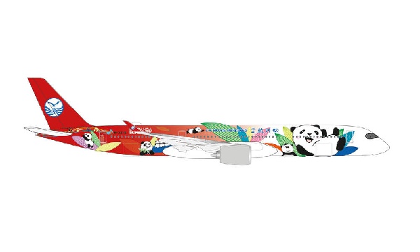 534499 Herpa SICHUAN / 四川航空 A350-900 Panda Route B-306N 1:500 完売しました。 Herpa 1:500 Sichuan Airlines / 四川航空 A350-900 亜鉛ダイキャスト製