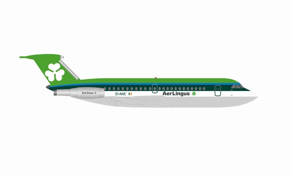 534826 Herpa Aer Lingus / エアリンガス BAC1-11 EI-ANE 1:500 完売しました。 Herpa 1:500 Aer Lingus / エアリンガス BAC 1-11 亜鉛ダイキャスト製