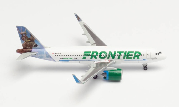 534833 Herpa Frontier / フロンティア航空 A320neo N301FR 1:500 完売しました。 Herpa 1:500 Frontier Airlines / フロンティア航空 A320neo 亜鉛ダイキャスト製