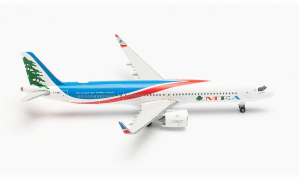534949 Herpa MEA A321neo T7-ME1 1:500 お取り寄せ Herpa 1:500 MEA (Middle East Airlines) / ミドル・イースト航空 A321neo 亜鉛ダイキャスト製