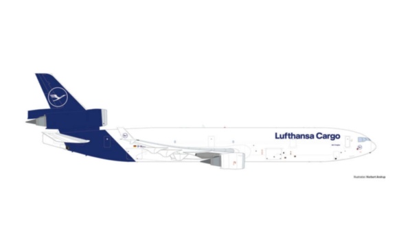 535212 Herpa Lufthansa Cargo / ルフトハンザ　カーゴ MD-11F D-ALCD 1:500 完売しました。