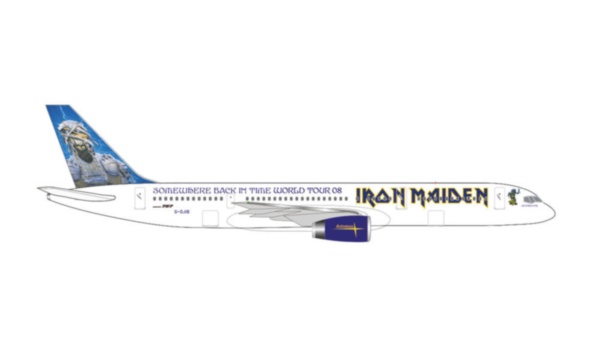 535250 Herpa IRON MAIDEN Ed Force One 2008 B757-200 G-OJIB 1:500 Herpa 1:500 Iron Meiden / アイアンメイデン 757-200 亜鉛ダイキャスト製