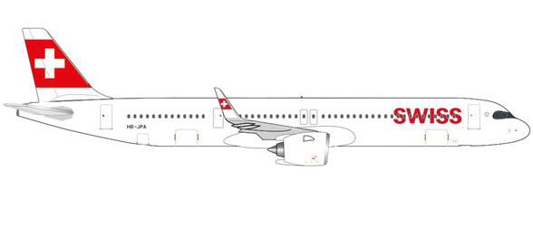 535366 Herpa SWISS / スイス航空 A321neo HB-JPA 1:500 完売しました。 Herpa 1:500 SWISS / スイス航空 A321neo 亜鉛ダイキャスト製