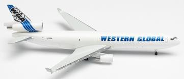 535434 Herpa Western Global / ウエスタン グローバル エアラインズ MD-11F N412SN 1:500 完売しました。 Herpa 1:500 Western Global Airlines / ウエスタン グローバル エアラインズ MD-11F 亜鉛ダイキャスト製