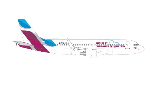 535533 Herpa Eurowings / ユーロウイングス A320 D-AIZS Team 1:500 完売しました。